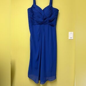 Chic Strapless Blue Dress